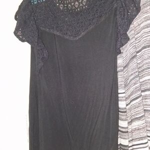 Torrid Black Lace Super Soft Top